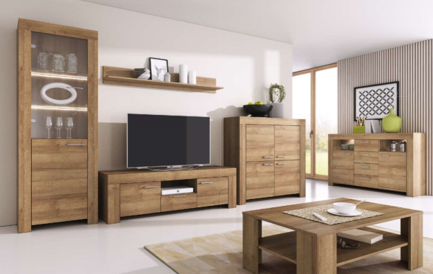 Meble do salonu ZESTAW 6 elementów SKY rtv komoda