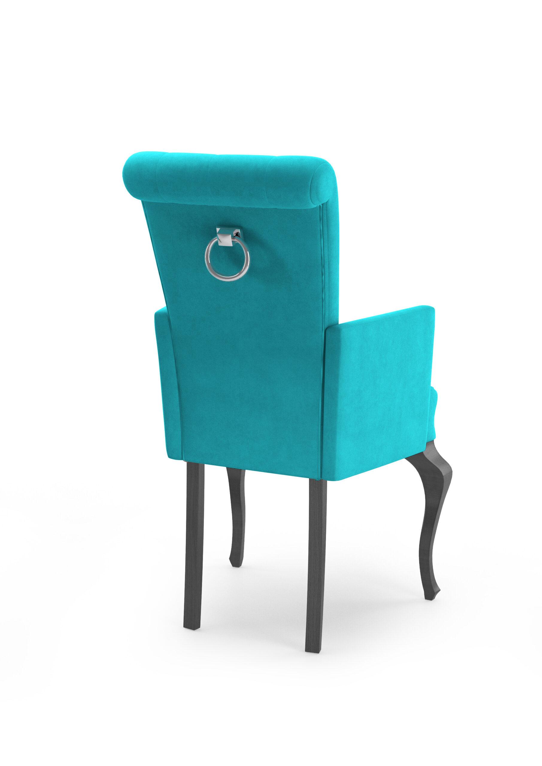 KRZESŁO M107 GLAMOUR pikowane z podłokietnikiem KOŁATKA