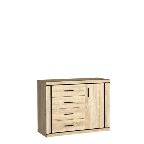 KOMODA nowoczesna dąb sonoma DALLAS D-3