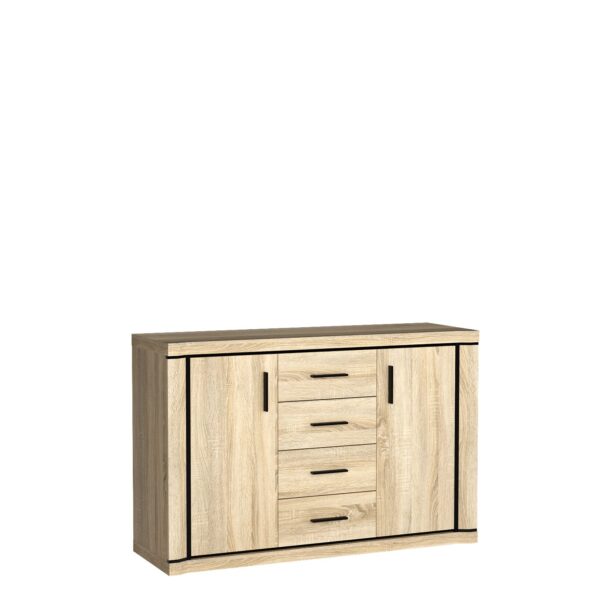 KOMODA szeroka z szufladami sonoma dąb DALLAS D-5