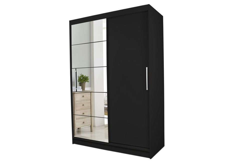 SZAFA 120 cm przesuwna czarna SZAFA 120 cm przesuwna czarna