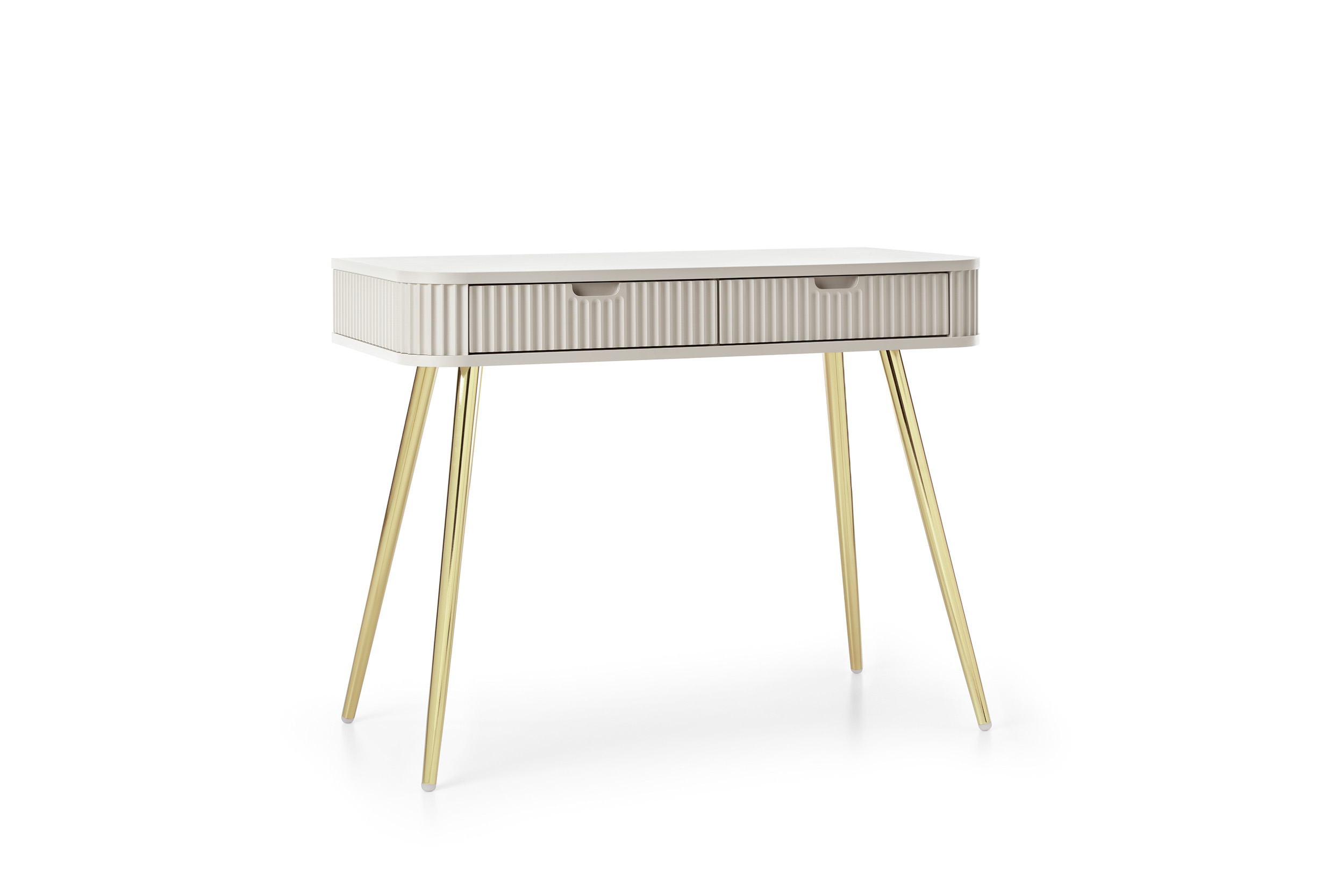 KOMODA frezowana ryflowana zaokrąglona 2D 103 cm ZOVA KASZMIR + ZŁOTE NOGI