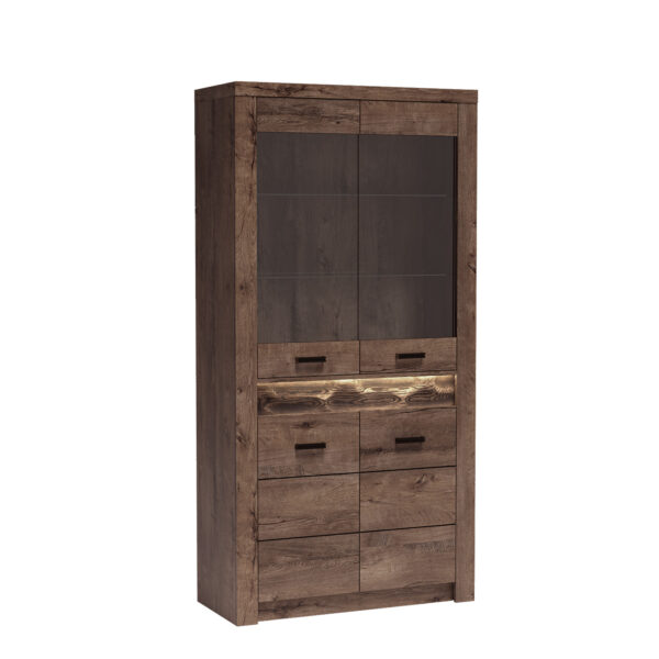 SZAFA ubraniowa dwudrzwiowa szeroka 96 cm INDIANAPOLIS I-1 JESION CIEMNY