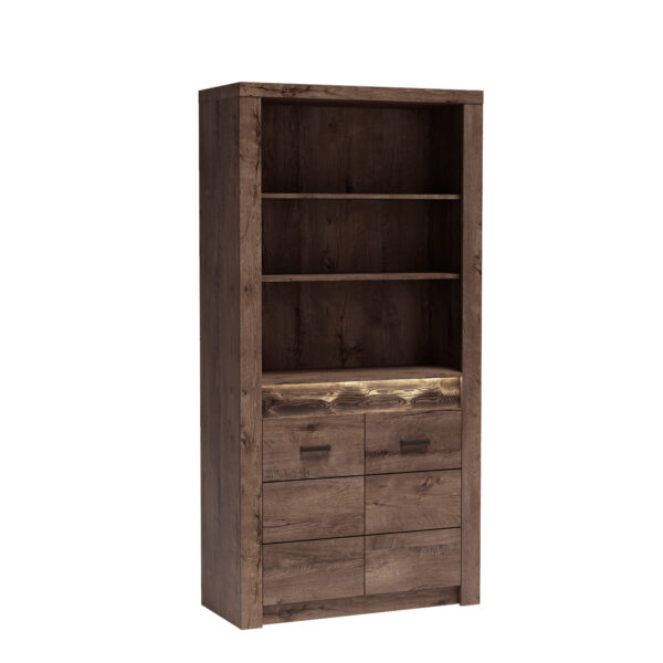 SZAFA ubraniowa dwudrzwiowa szeroka 96 cm INDIANAPOLIS I-1 JESION CIEMNY