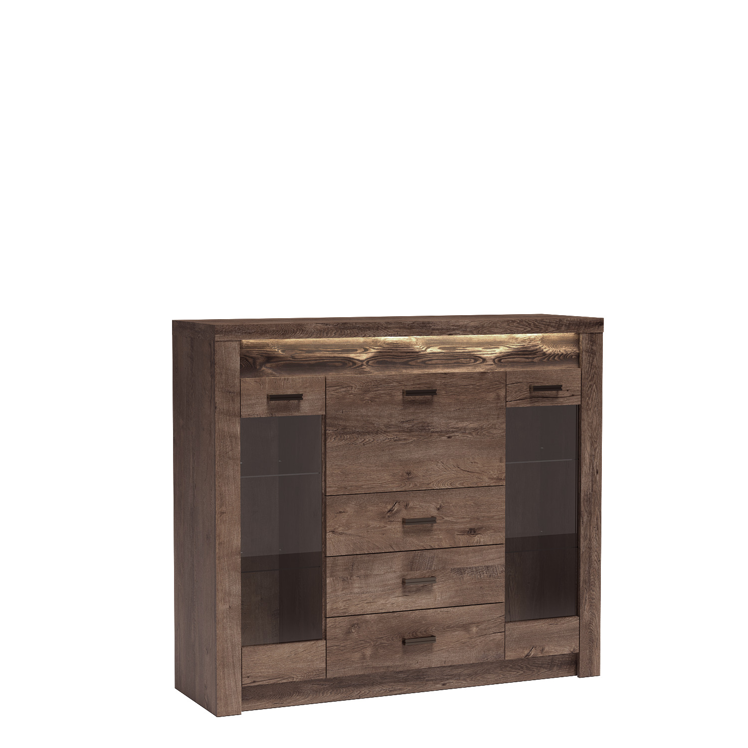 SZAFA ubraniowa dwudrzwiowa szeroka 96 cm INDIANAPOLIS I-1 JESION CIEMNY