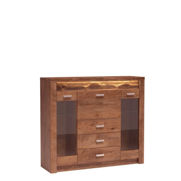 SZAFA ubraniowa dwudrzwiowa szeroka 96 cm INDIANAPOLIS I-1 JESION JASNY