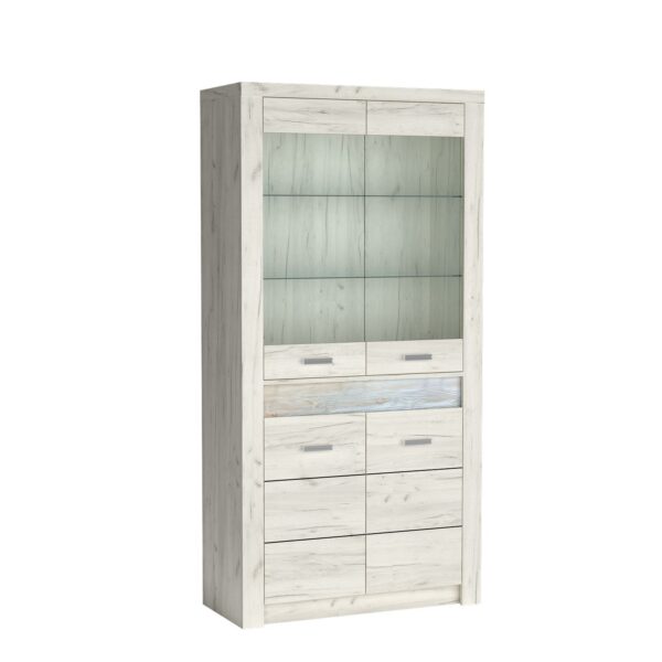 SZAFA ubraniowa dwudrzwiowa szeroka 96 cm INDIANAPOLIS I-1 KRAFT BIAŁY