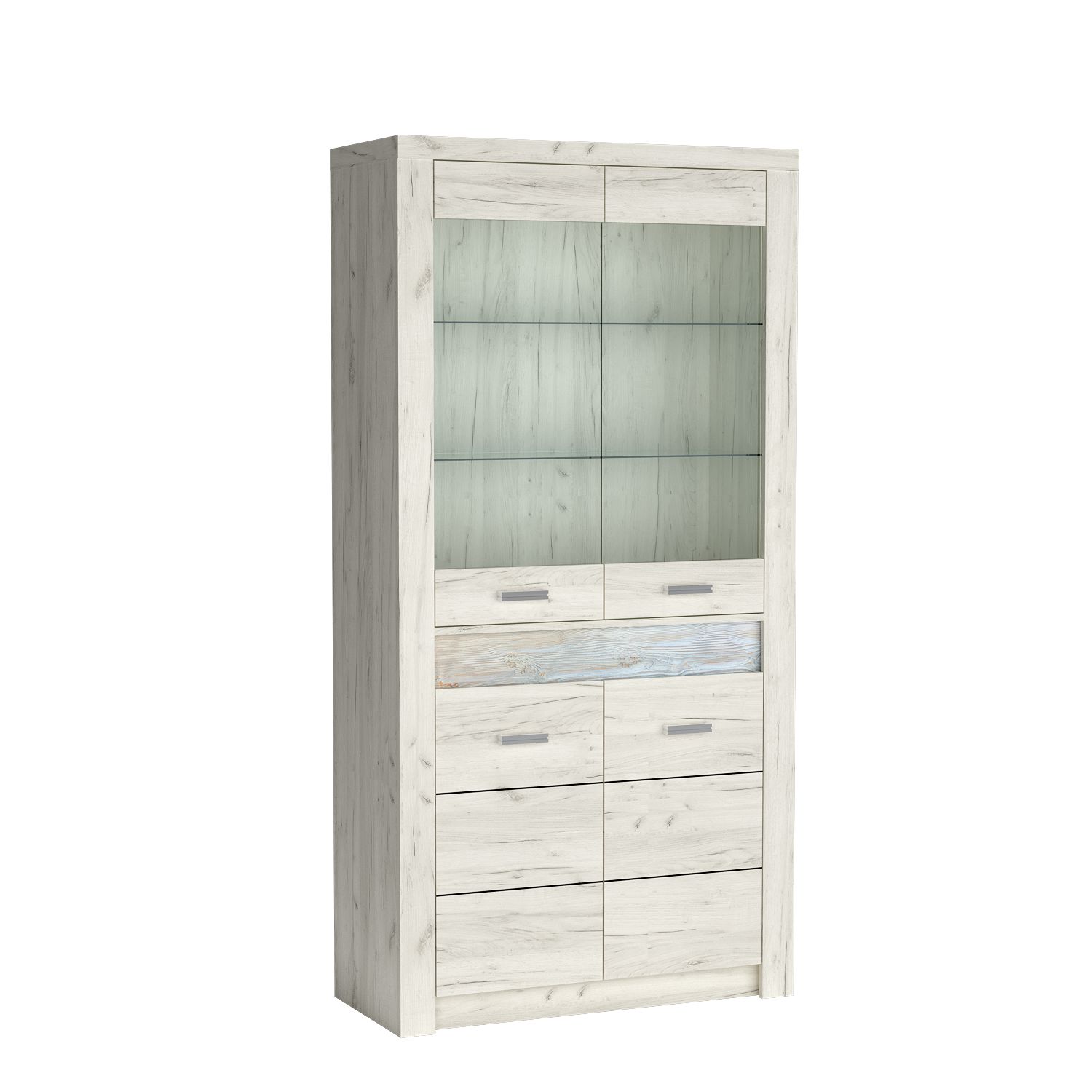 SZAFA ubraniowa dwudrzwiowa szeroka 96 cm INDIANAPOLIS I-1 KRAFT BIAŁY