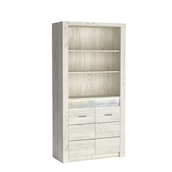 SZAFA ubraniowa dwudrzwiowa szeroka 96 cm INDIANAPOLIS I-1 KRAFT BIAŁY