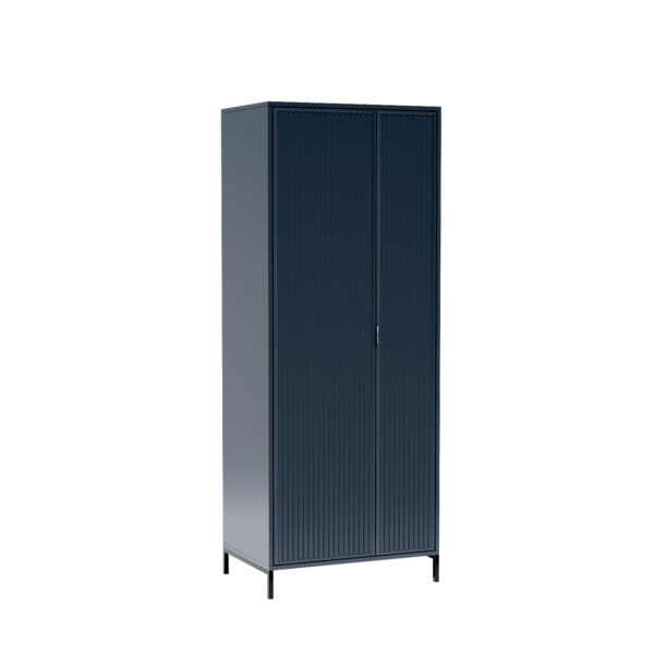 STOLIK SZAFKA LS-3 RTV-135 ryflowane fronty INDIGO + CZARNE NOGI