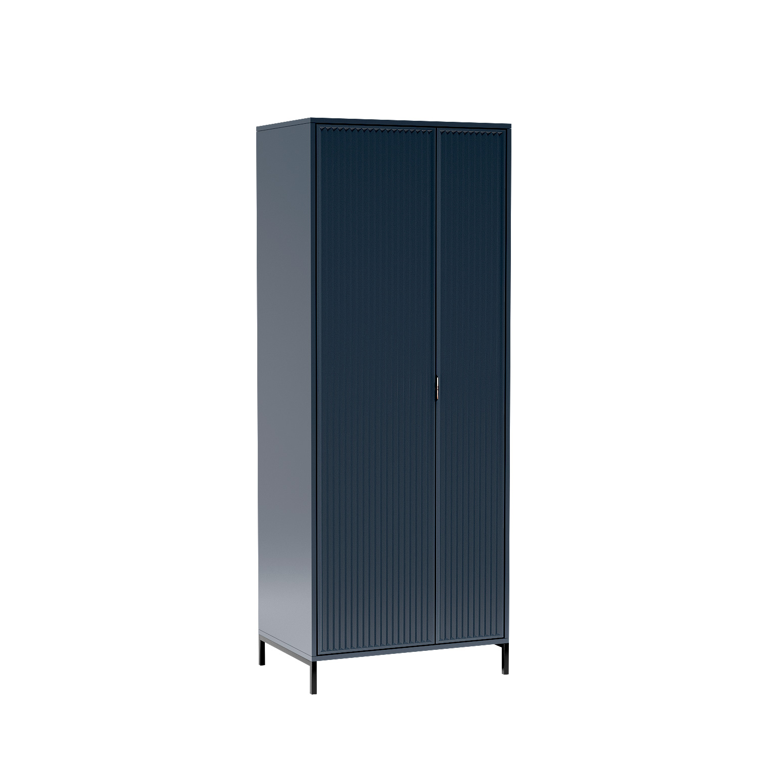 STOLIK SZAFKA LS-3 RTV-135 ryflowane fronty INDIGO + CZARNE NOGI