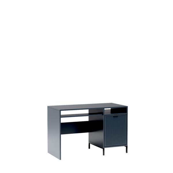 STOLIK SZAFKA LS-3 RTV-135 ryflowane fronty INDIGO + CZARNE NOGI