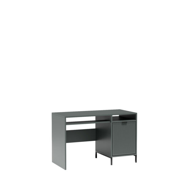 KOMODA 4D2S nowoczesna LS-1 ryflowane fronty STONE GREEN + CZARNE NOGI