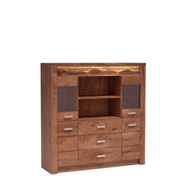 Duża SZAFA ubraniowa z szufladami INDIANAPOLIS I-18 JESION JASNY