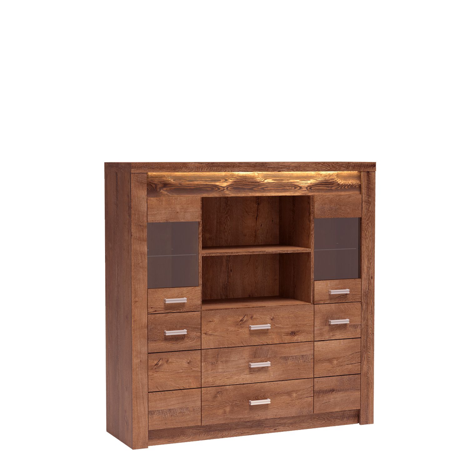 Duża SZAFA ubraniowa z szufladami INDIANAPOLIS I-18 JESION JASNY