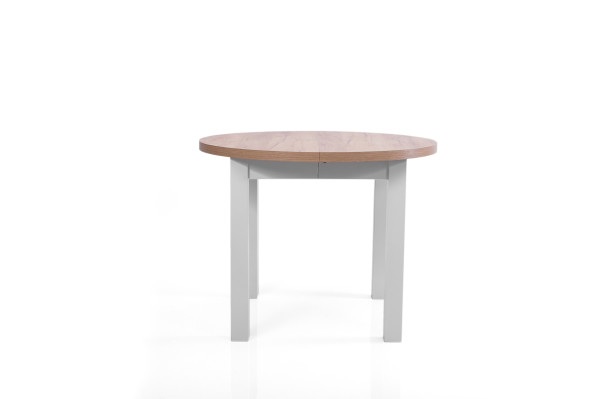 STÓŁ okrągły 100 cm nierozkładany BIAŁY DĄB ZŁOTY