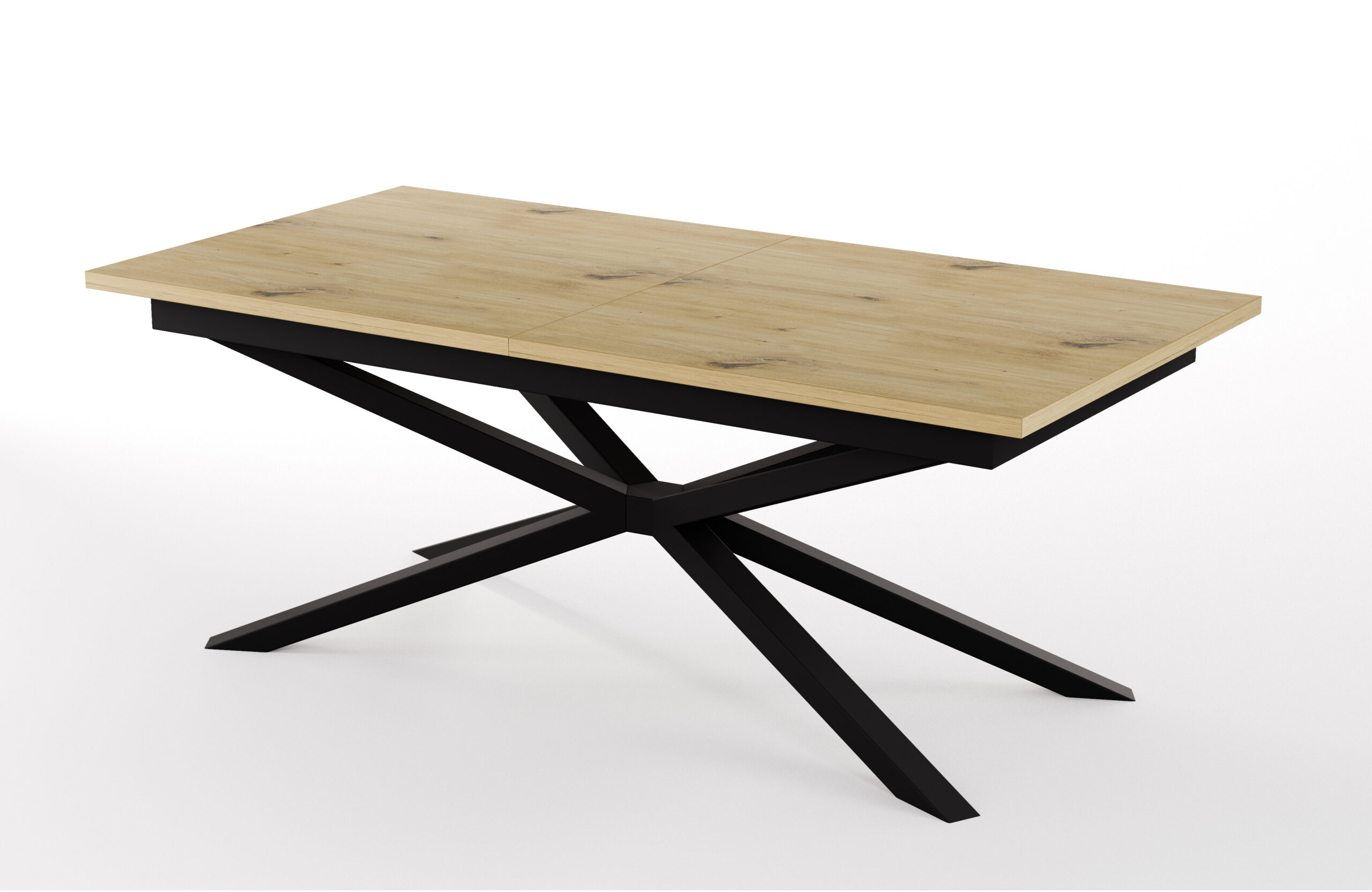 STÓŁ 120x70 ROZKŁADANY do 160 cm metalowe nogi typu pająk DĄB ARTISAN