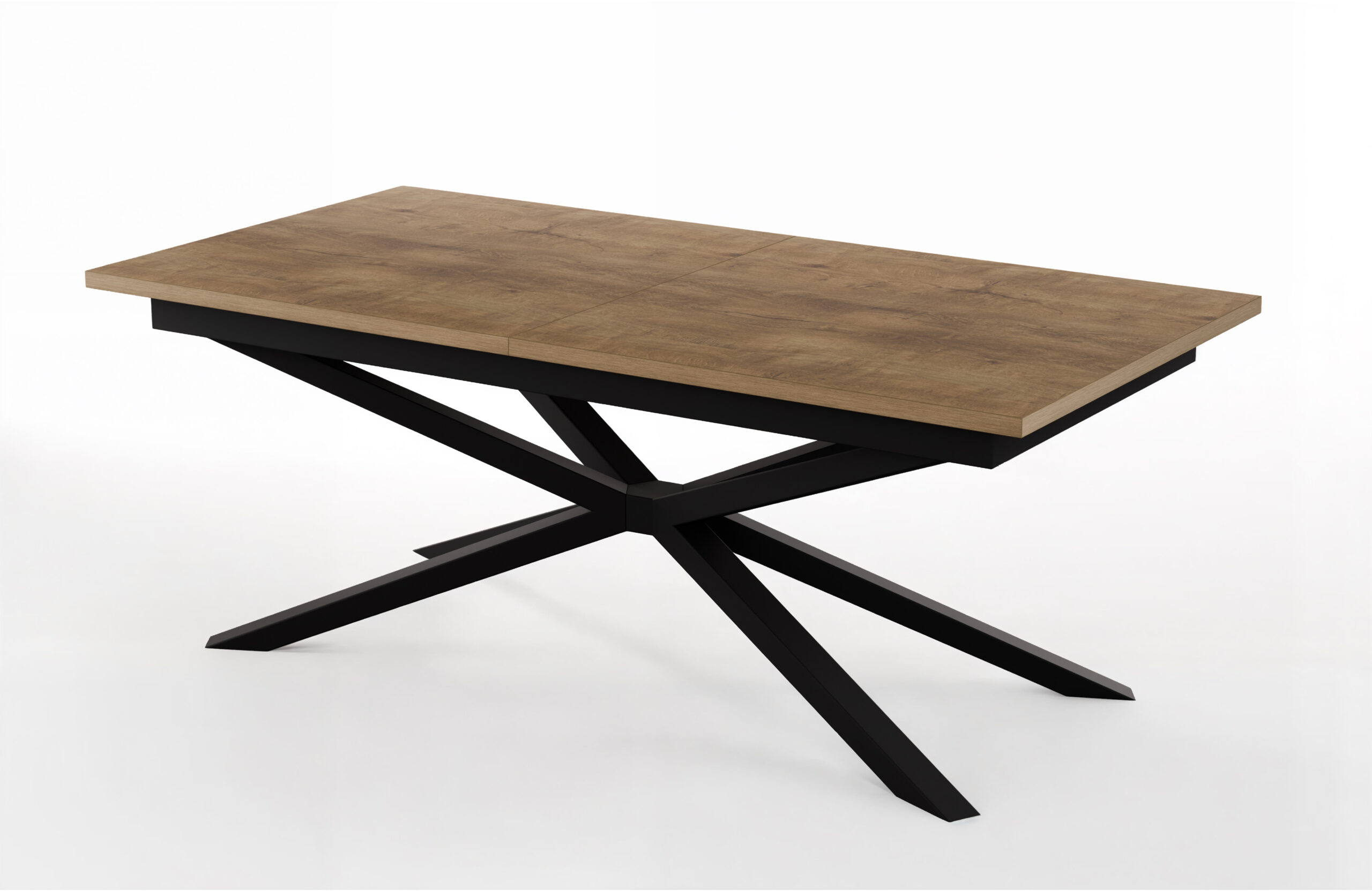 STÓŁ 250x100 ROZKŁADANY do 350 cm metalowe nogi typu pająk DĄB LEFKAS
