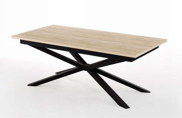 STÓŁ 120x70 ROZKŁADANY do 160 cm metalowe nogi typu pająk DĄB SONOMA