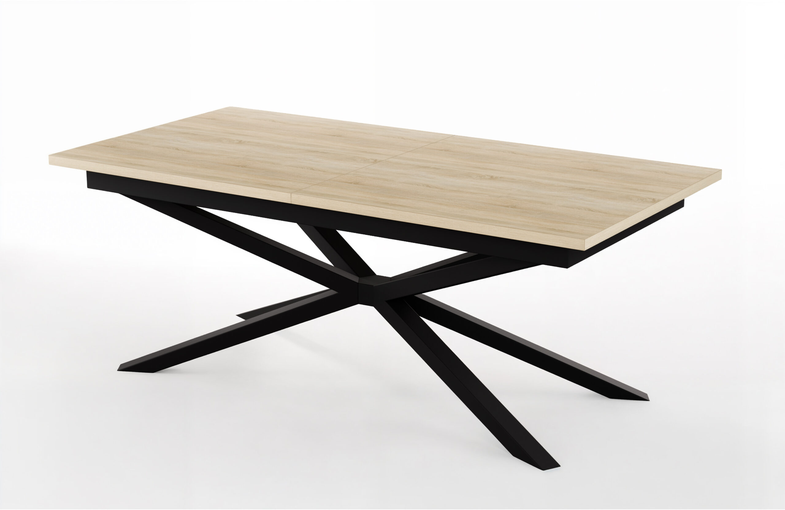 STÓŁ 120x70 ROZKŁADANY do 160 cm metalowe nogi typu pająk DĄB SONOMA