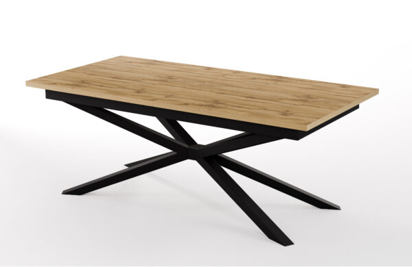 STÓŁ 250x100 ROZKŁADANY do 350 cm metalowe nogi typu pająk DĄB WOTAN
