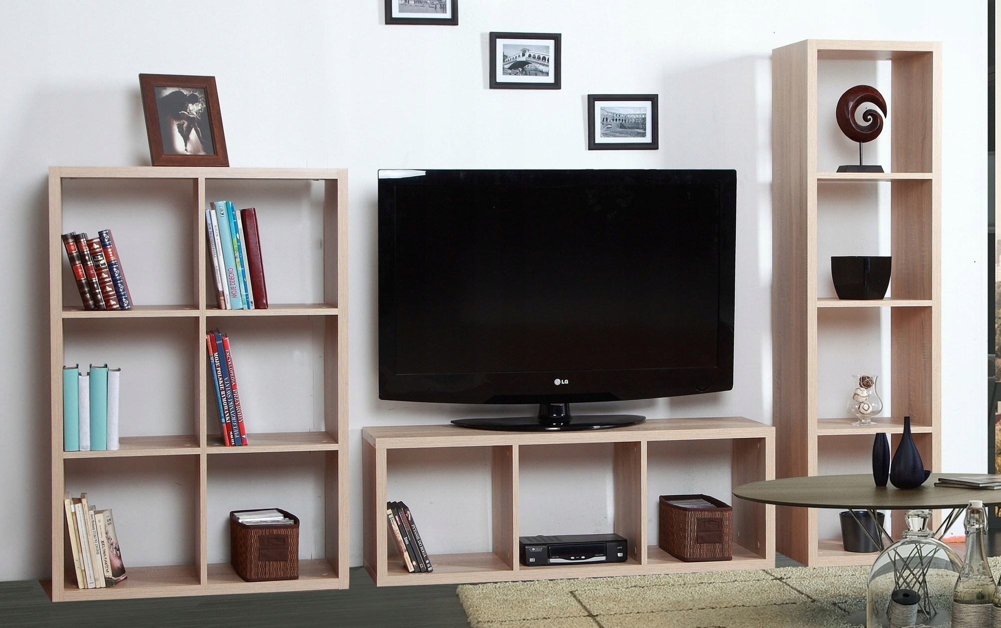 Zestaw 3 elementy meblościanka sonoma lub biały