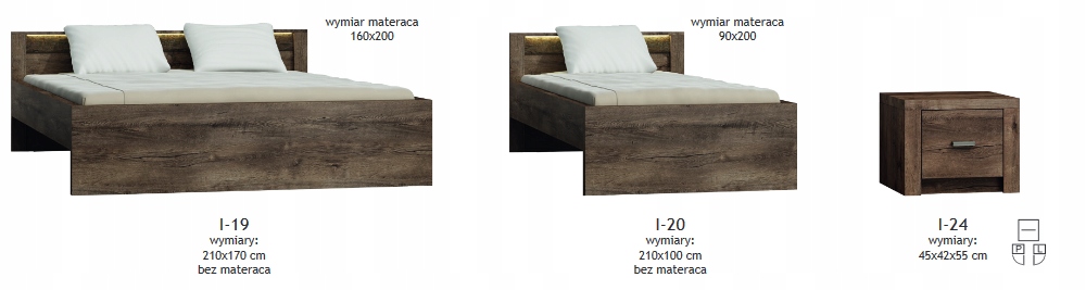 Lustro wiszące 3 kolory INDIANAPOLIS I-12