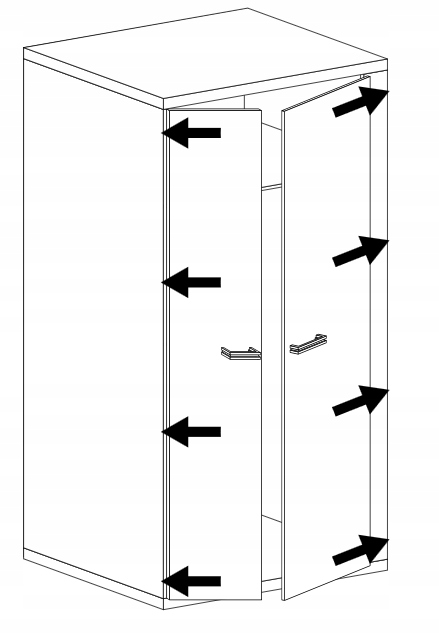 SZAFA ubraniowa NATURAL N-1 szeroka 102 cm