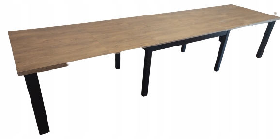 STÓŁ XL 160x100 rozkładany 400 cm LEFKAS + CZARNY