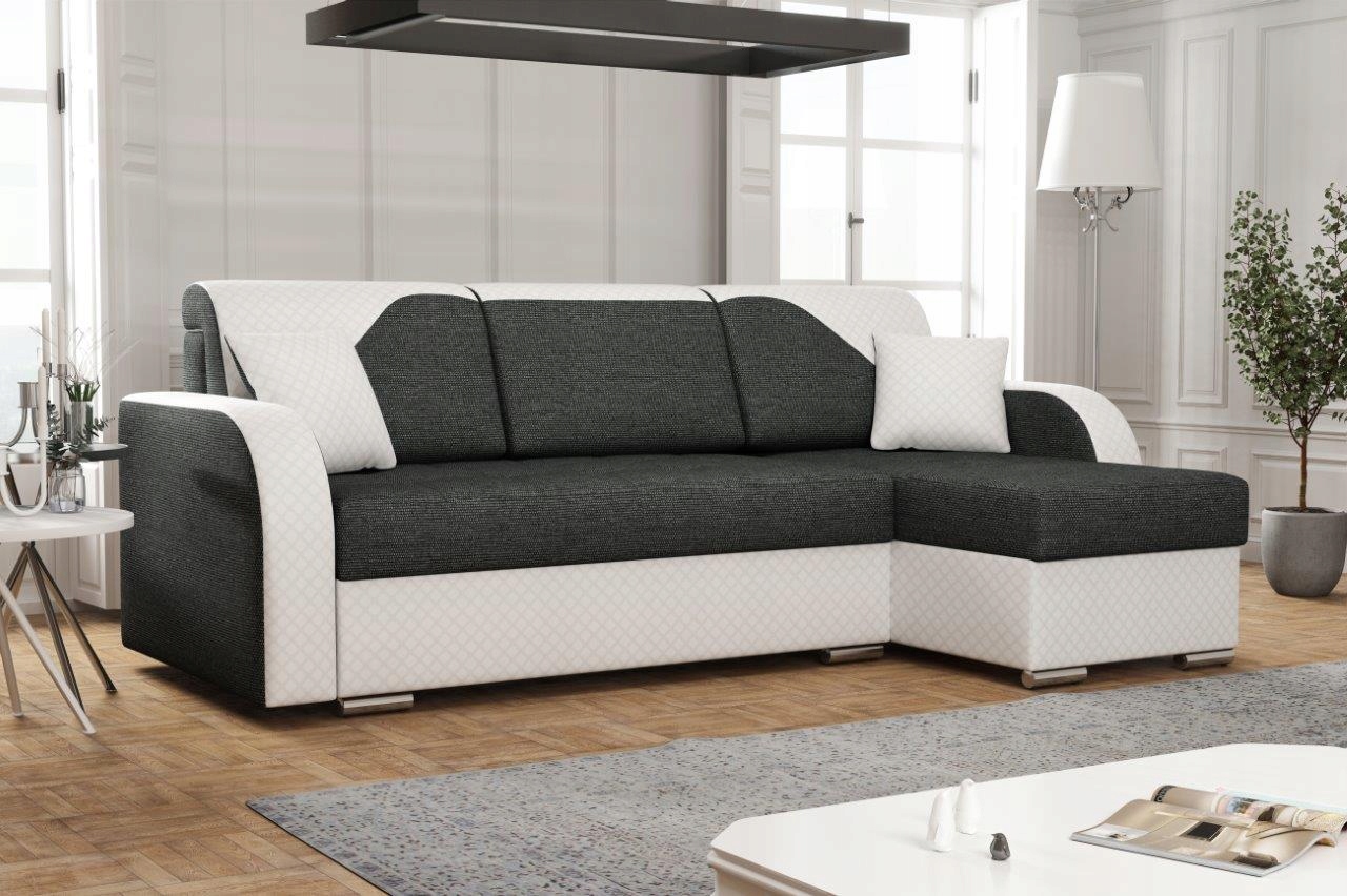 NAROŻNIK nowoczesny 230x140 spanie 2x pojemnik