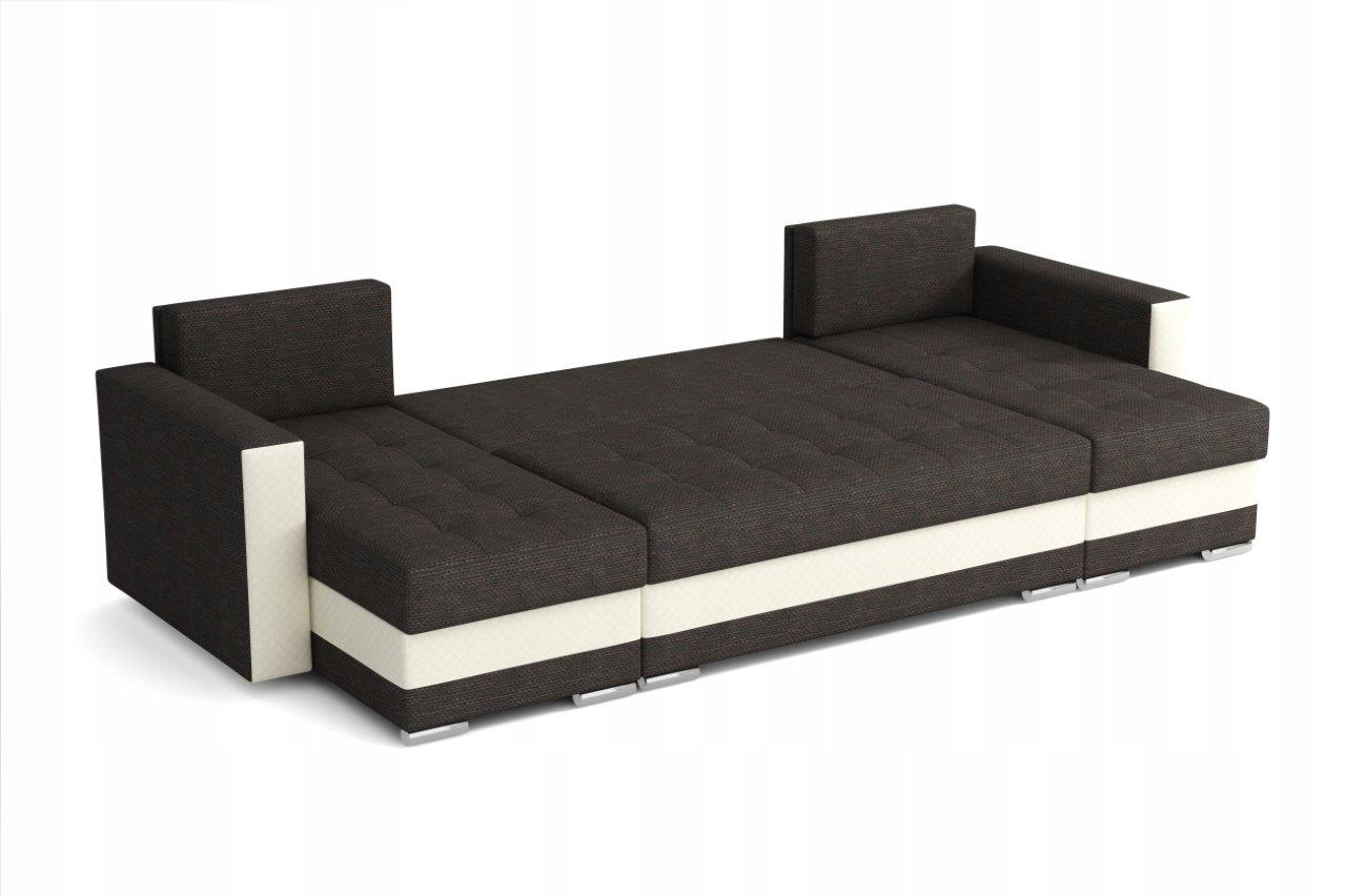 NAROŻNIK duży kształt U 290x140 3x pojemnik spanie