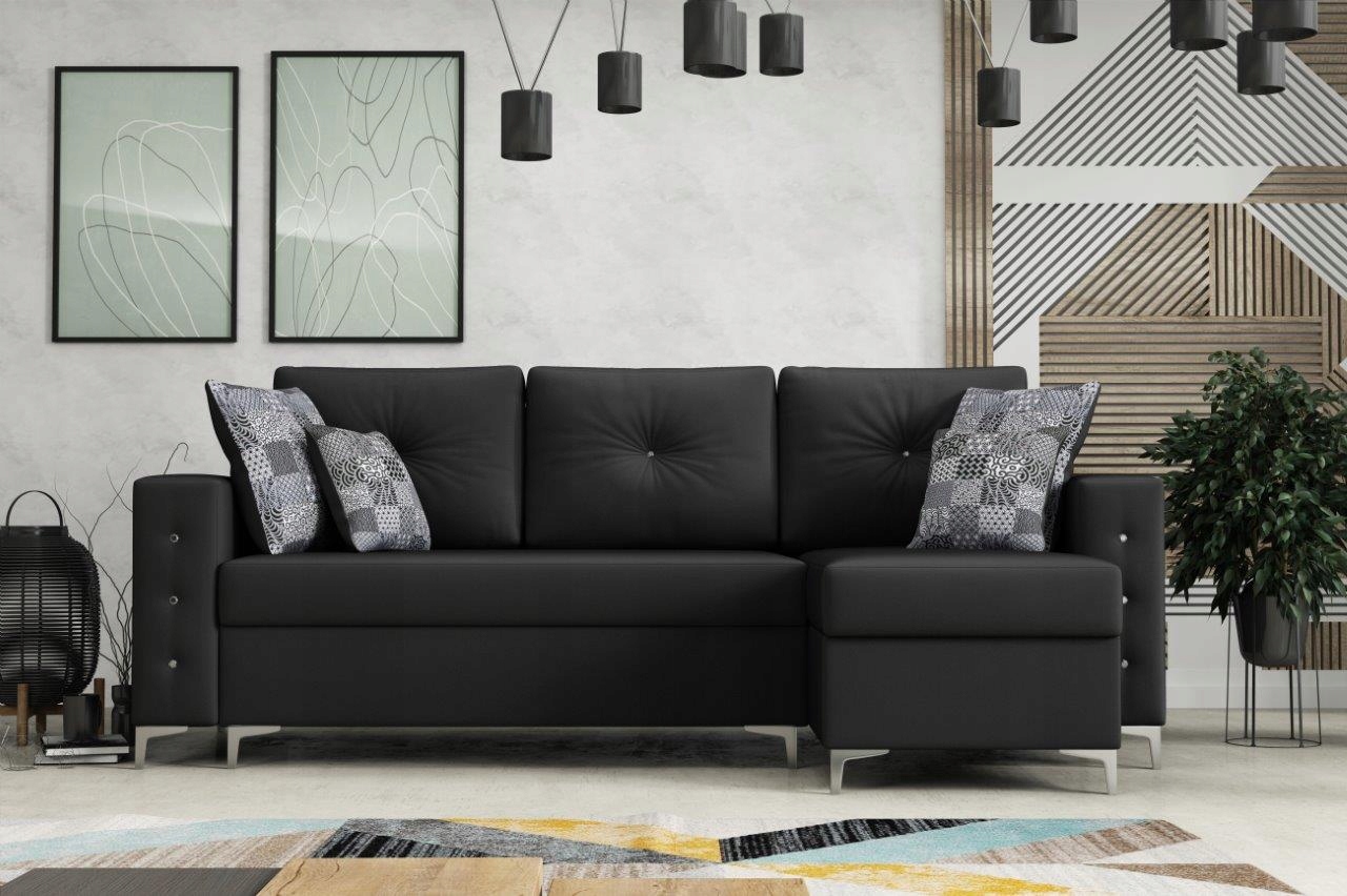 NAROŻNIK 240x140 spanie 2x pojemnik kryształki