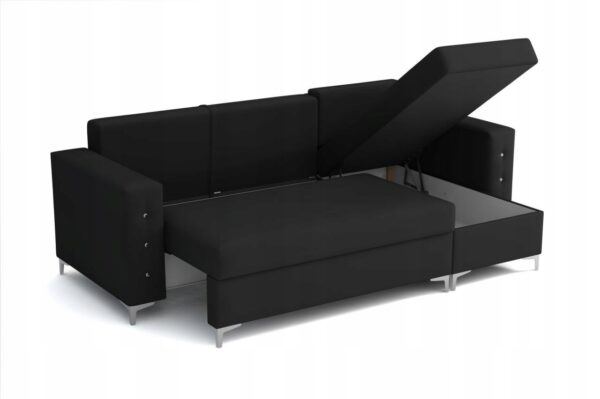NAROŻNIK 240x140 spanie 2x pojemnik kryształki