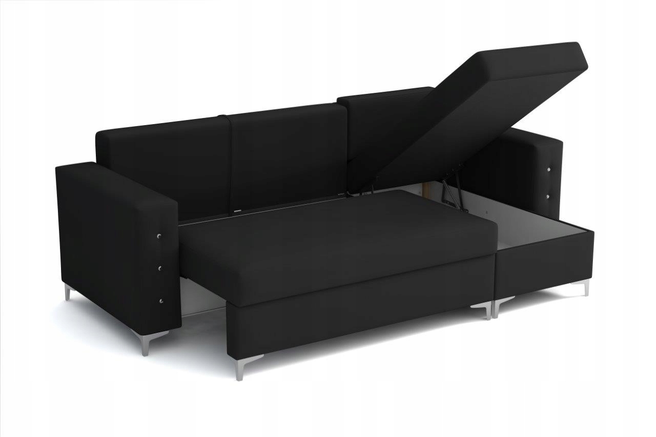 NAROŻNIK 240x140 spanie 2x pojemnik kryształki