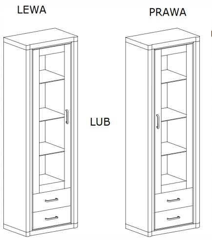 WITRYNA wąska DALLAS D-16 dąb sonoma