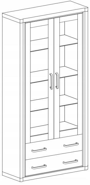 WITRYNA szeroka DALLAS D-17 dąb sonoma + LED
