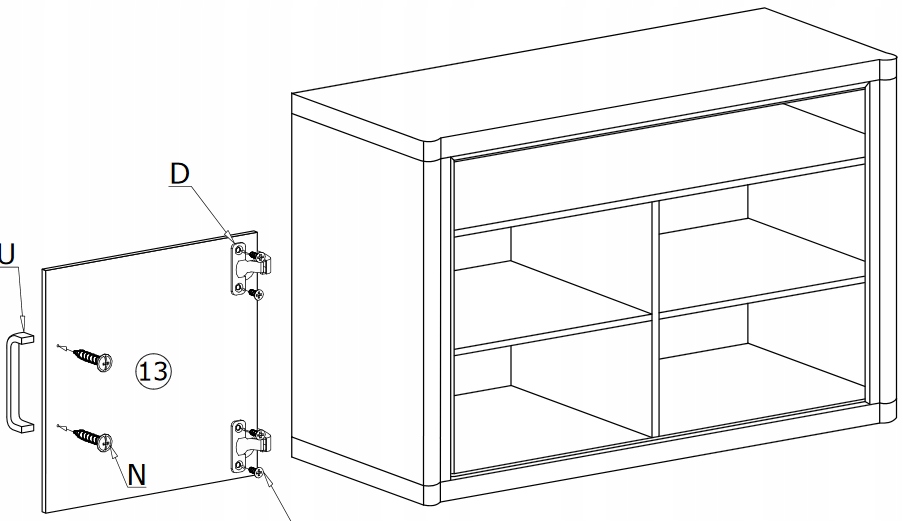 STOLIK RTV szafka dąb truflowy DALLAS D-11