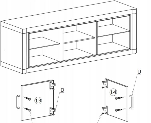 STOLIK rtv SZAFKA dąb truflowy DALLAS D-12