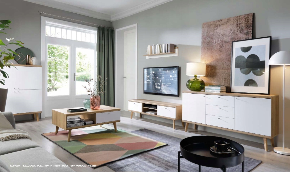 ZESTAW MEBLI styl skandynawski na nogach PRIMO