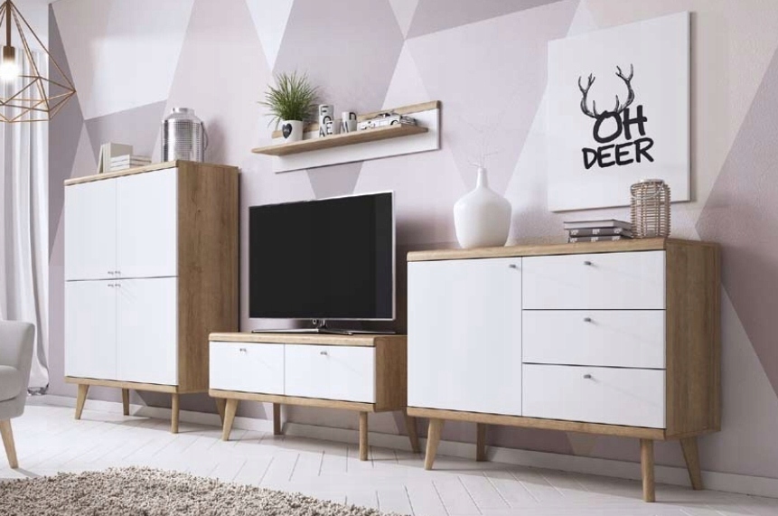 ZESTAW MEBLI styl skandynawski na nogach PRIMO